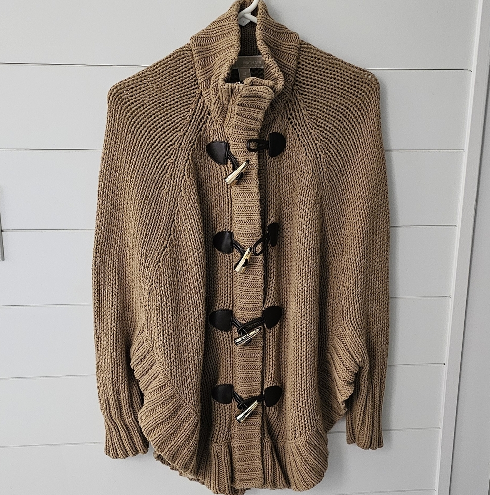 Michael Kors Tan Toggle Poncho